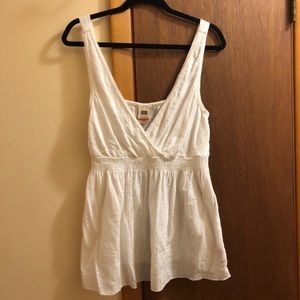 Faded Glory Silver Thredded BabyDoll Tank Top